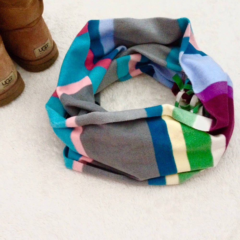 COPY - Cozy Striped Fleece Scarf